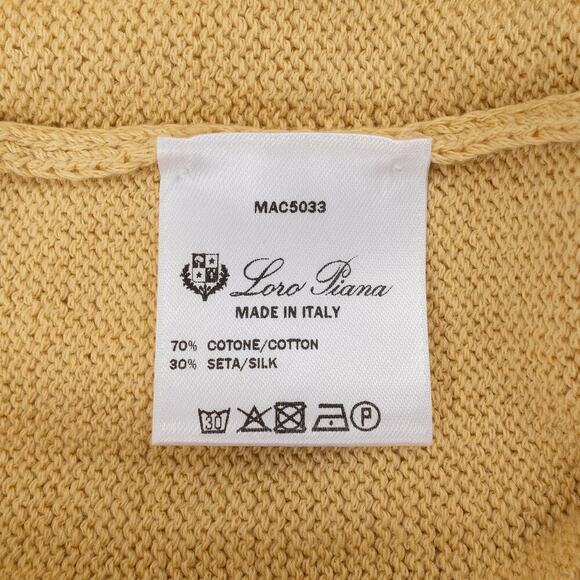 NWOT Loro Piana Mezzocollo Sweater Men's 48 (Medium) Gold - Picture 12 of 12